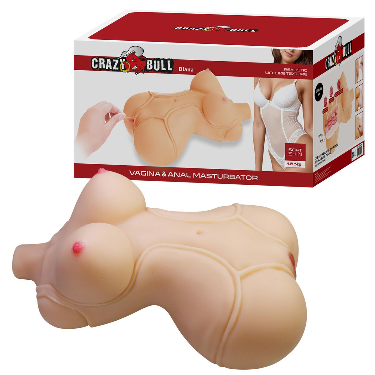 11-Masturbator waginalny i analny Crazy Bull Diana 37cm-11