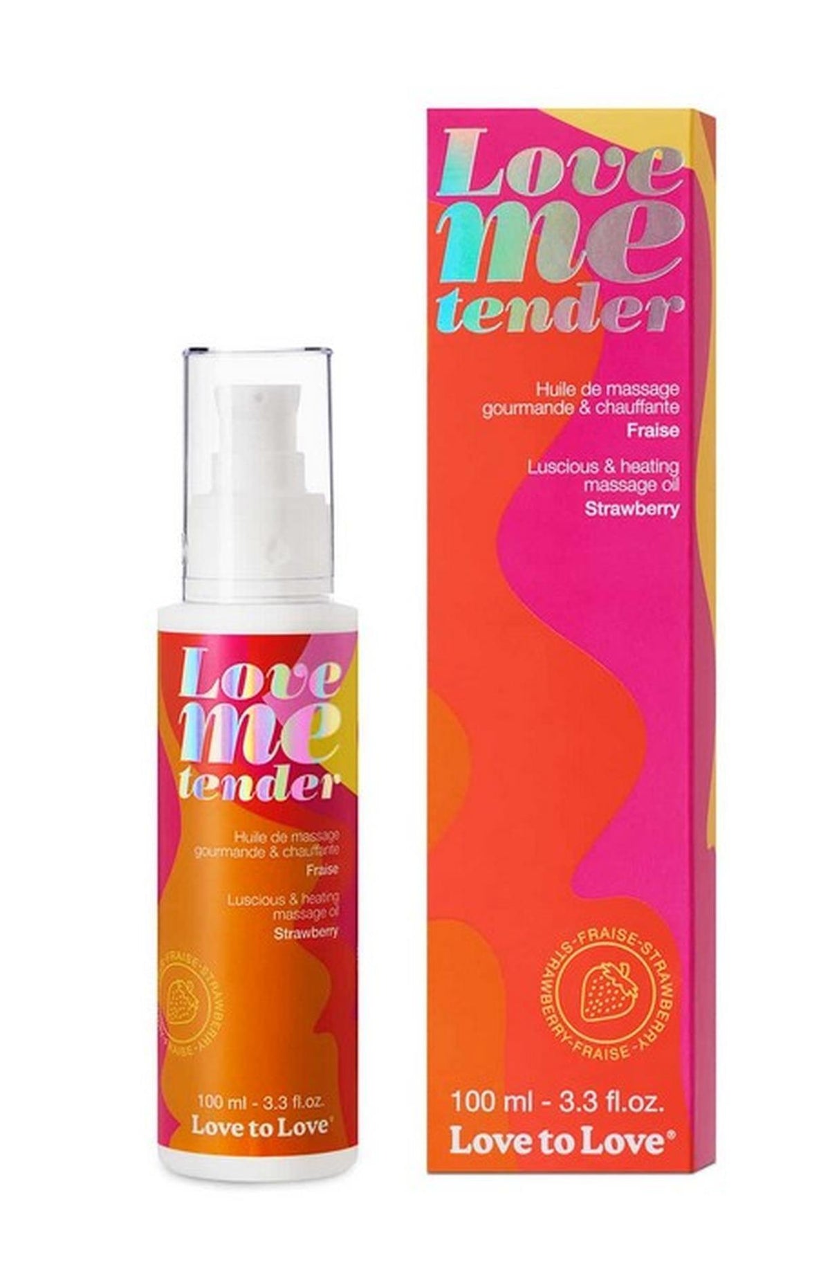 1-Olejek do masażu rozgrzewający truskawkowy Love Me Tender 100ml-1
