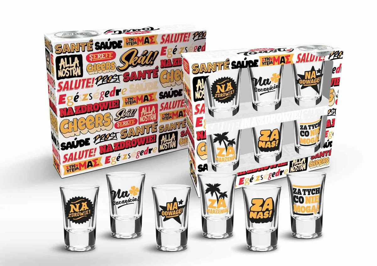 1-Zestaw 6 kieliszków Toasty 35 ml House of Mugs-1