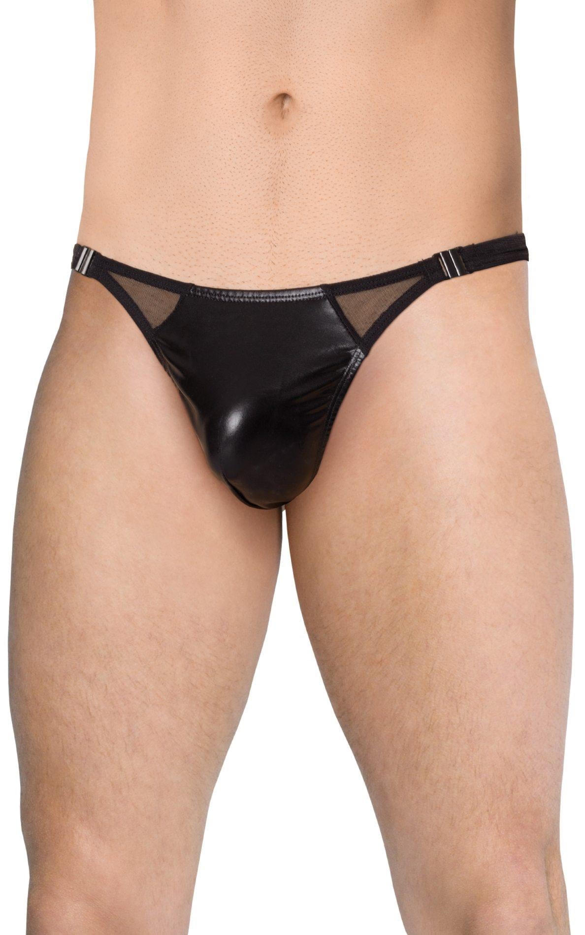 2-Stringi męskie wycięte SoftLine 4518 czarne XL-2