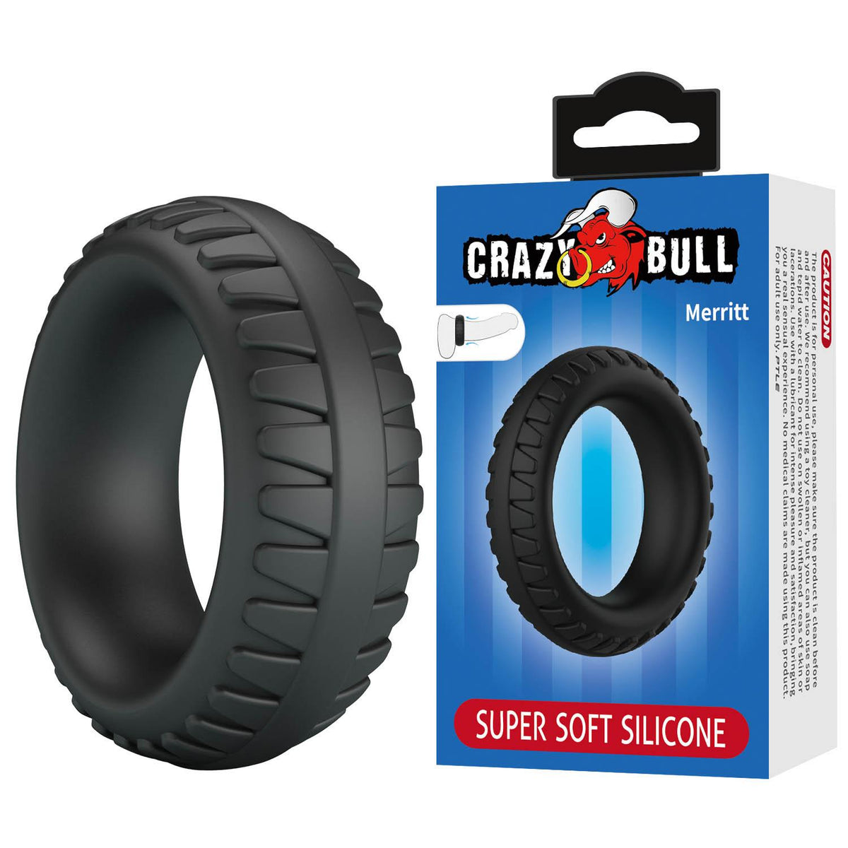 1-Pierścień erekcyjny super miękki silikonowy Crazy Bull Merritt-1