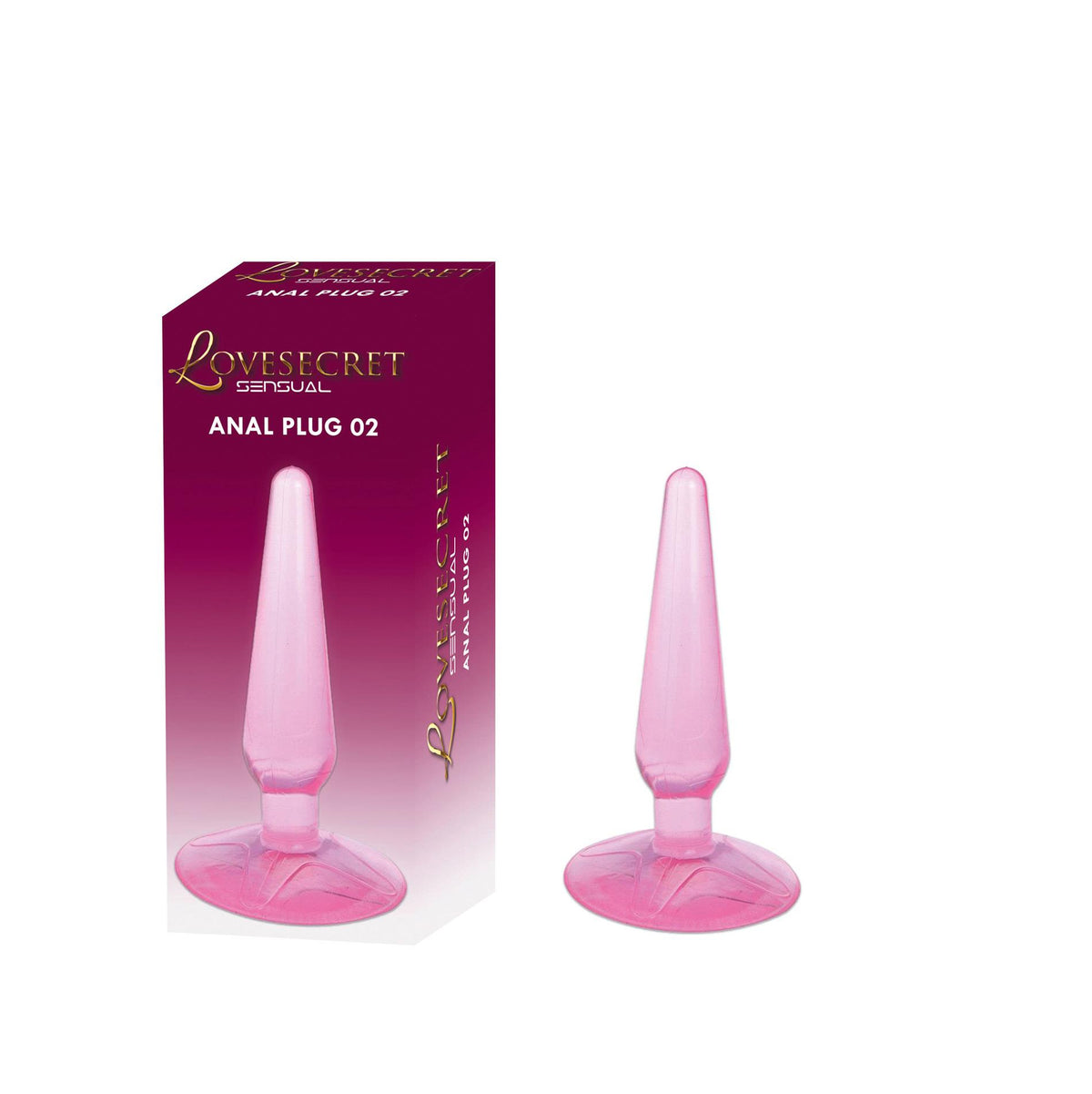 3-Korek analny Lovesecret z przyssawką różowy 11 cm-3