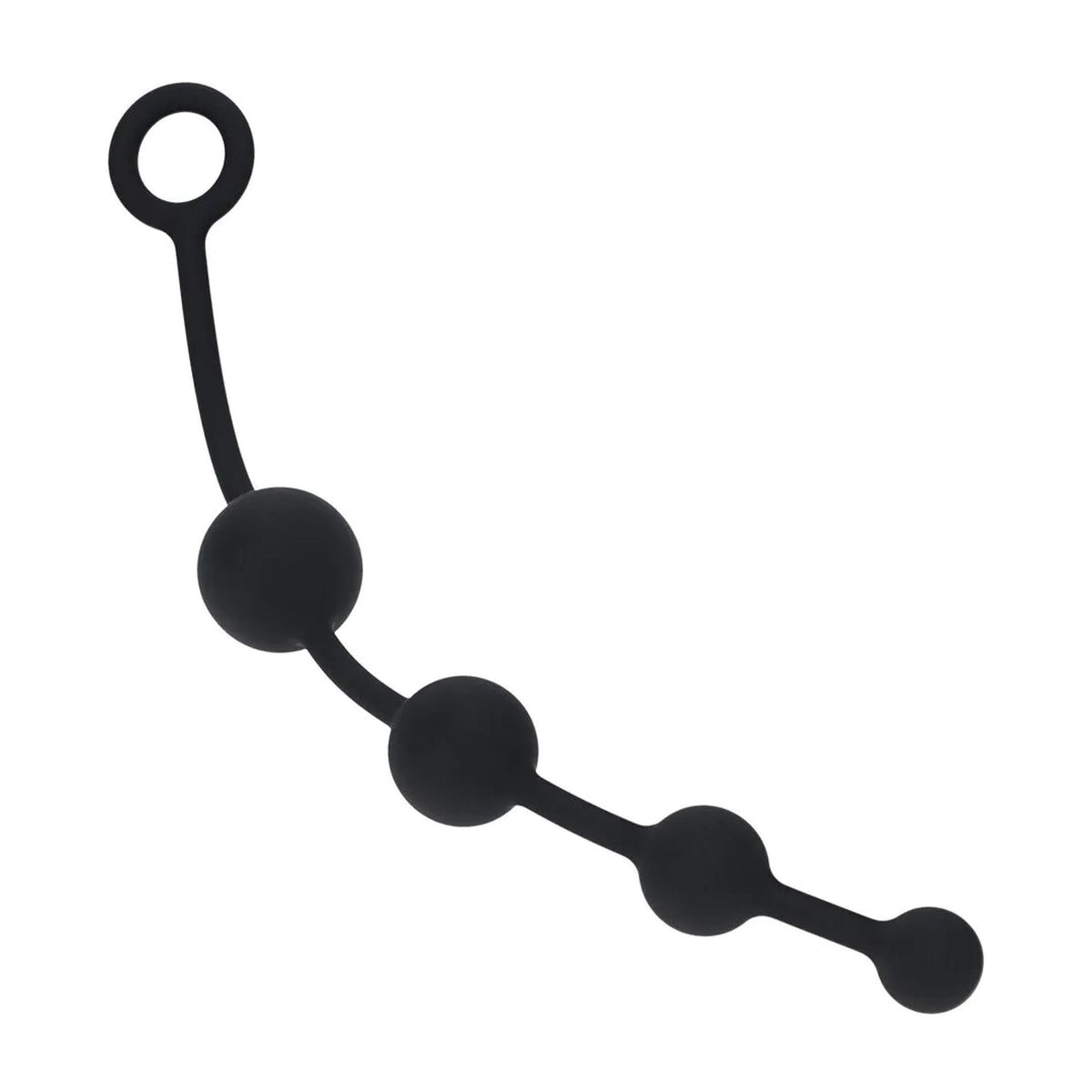5-Zakrzywione silikonowe kulki analne Levelz czarne 29,5 cm-5