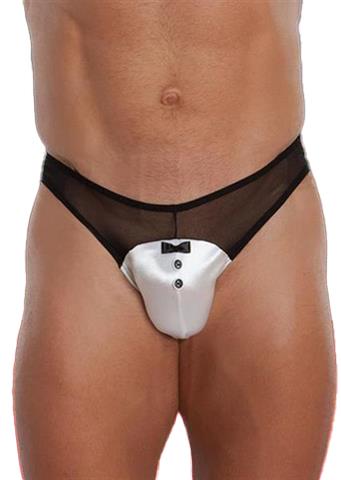 1-Siatęczkowe stringi SoftLine 4467 białe M/L-1