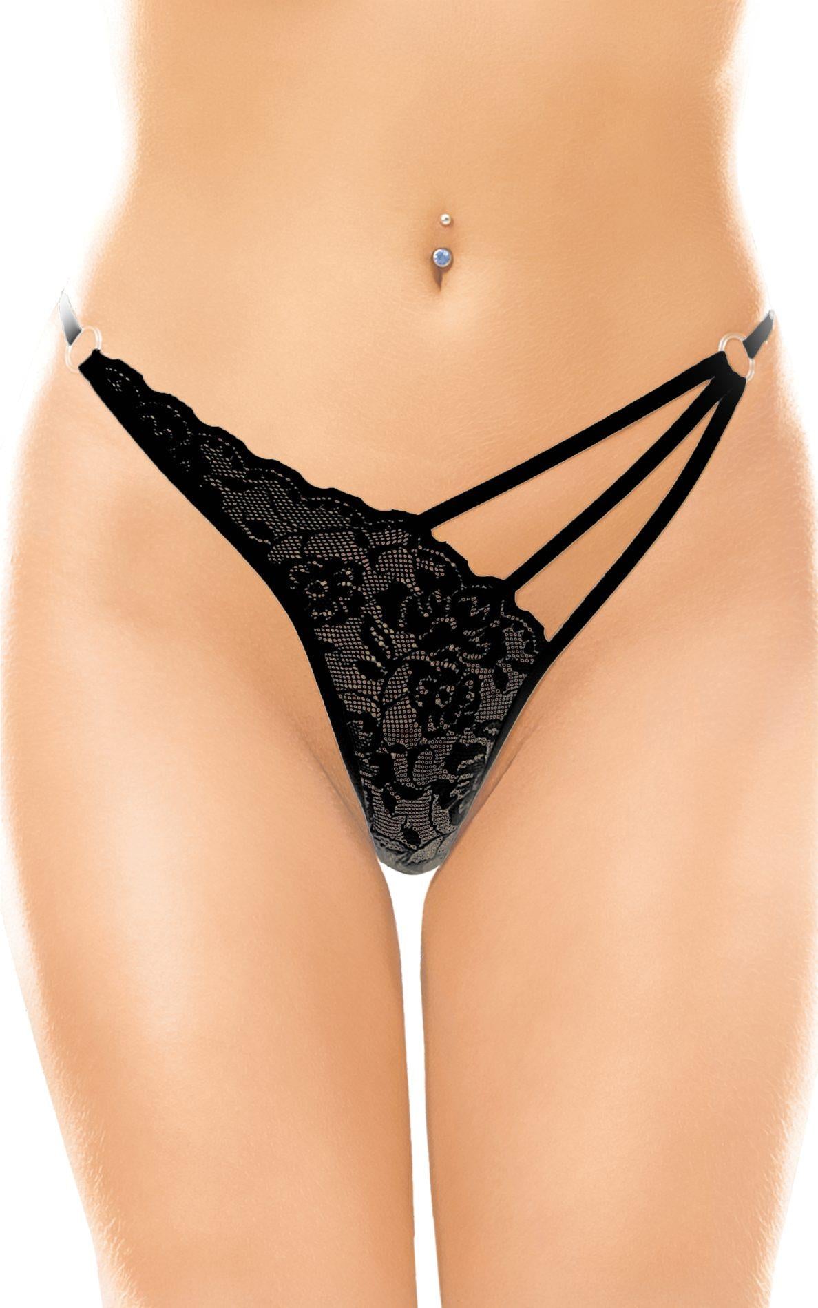 1-Stringi erotyczne SoftLine 2271 czarne S/M-1