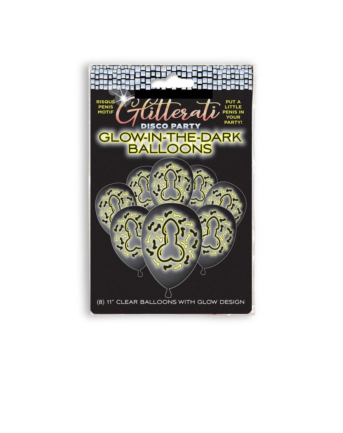 1-Balony świecące w ciemności Glitterati Disco Glow 8 szt-1