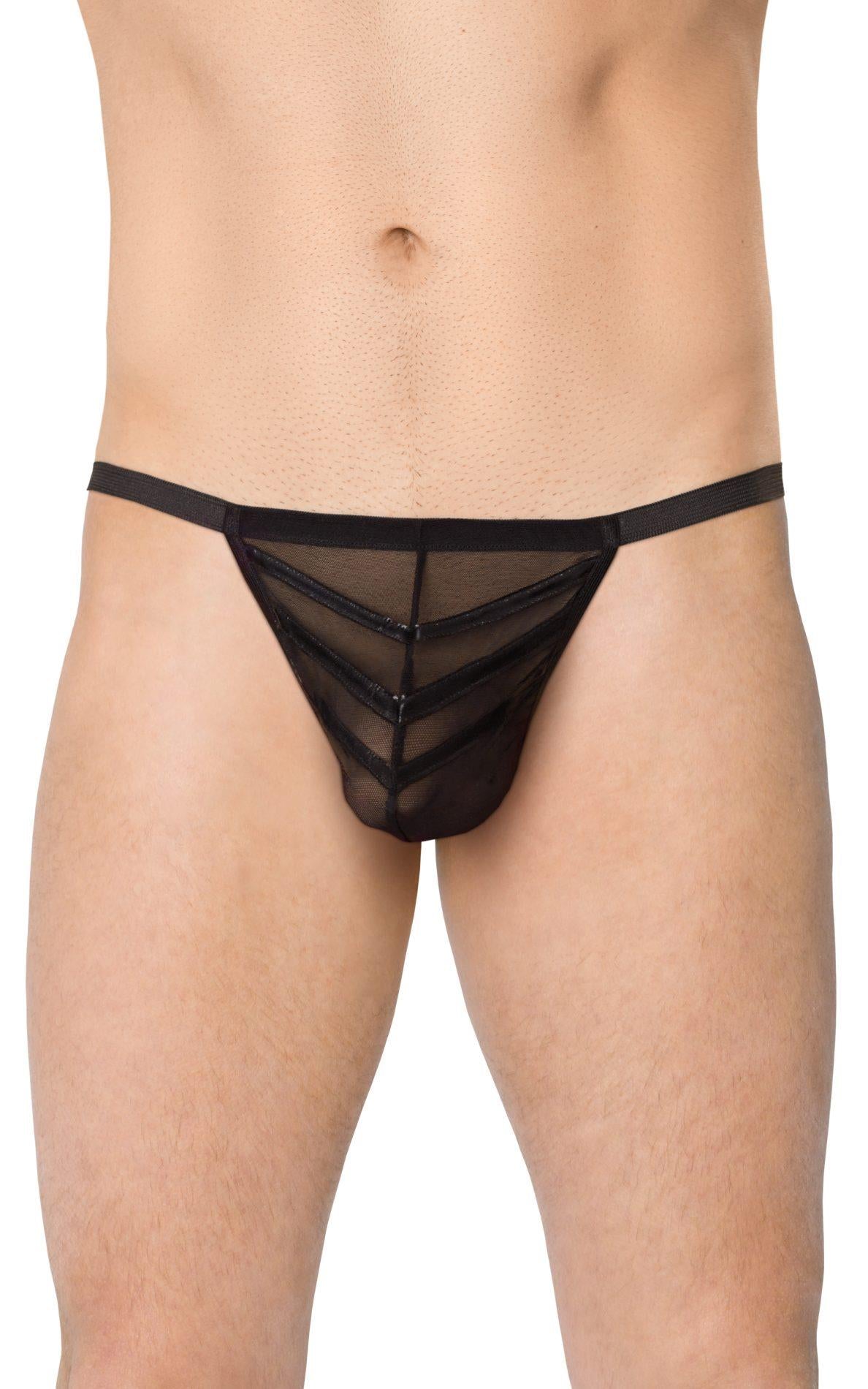 2-Stringi męskie wycięte SoftLine 4527 czarne OneSize-2