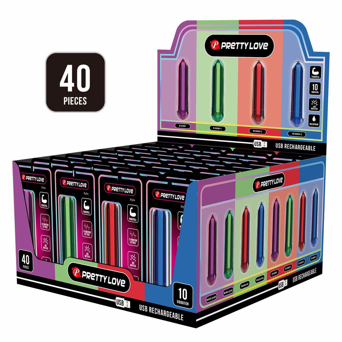 1-Wibrator mini Pretty Love Stefan metaliczny USB 10 funkcji-1