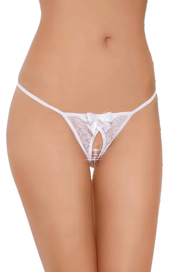 2-Stringi z łezkowym wycięciem SoftLine Collection białe S/L-2