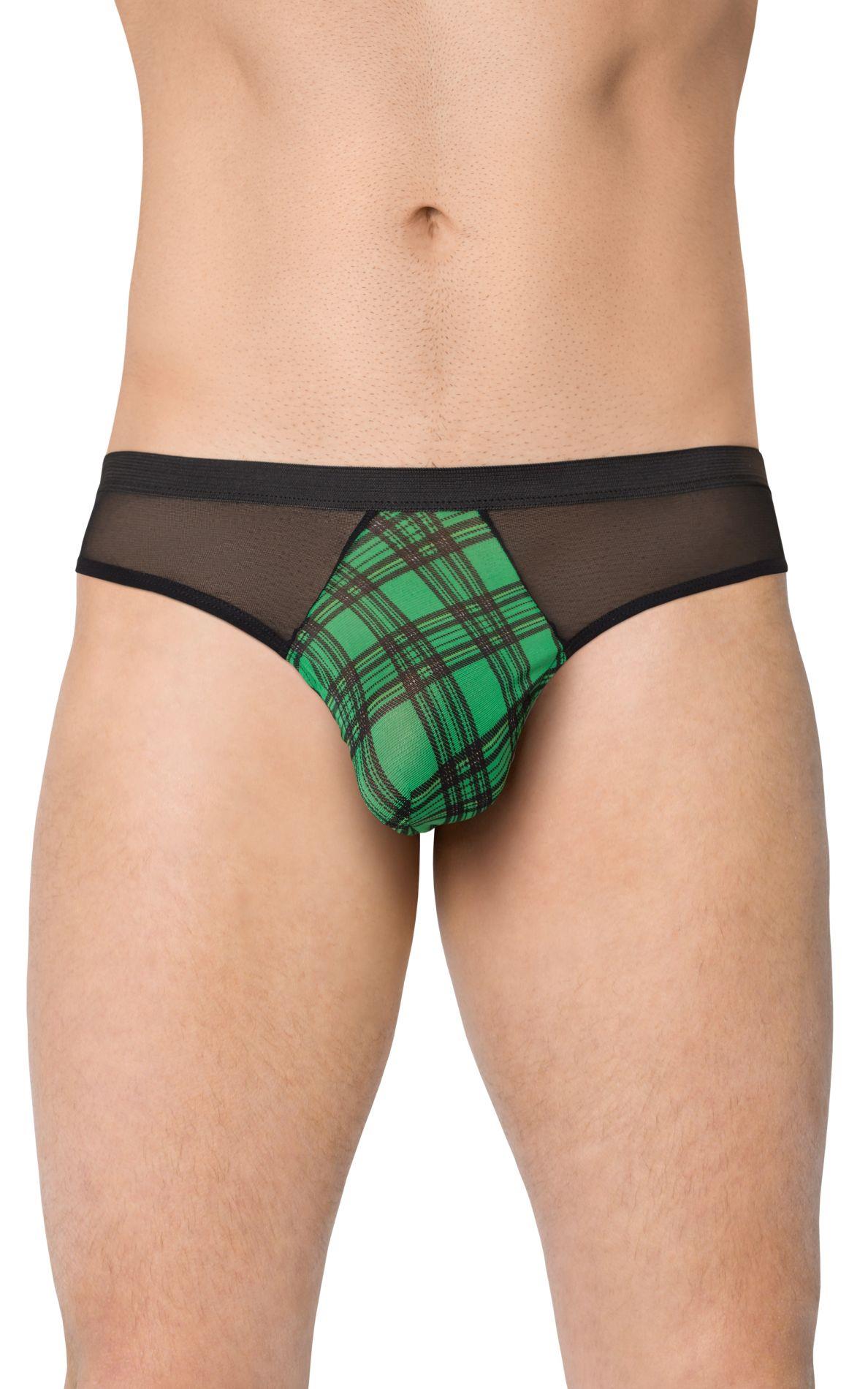 2-Stringi męskie super wycięte SoftLine zielone XL-2