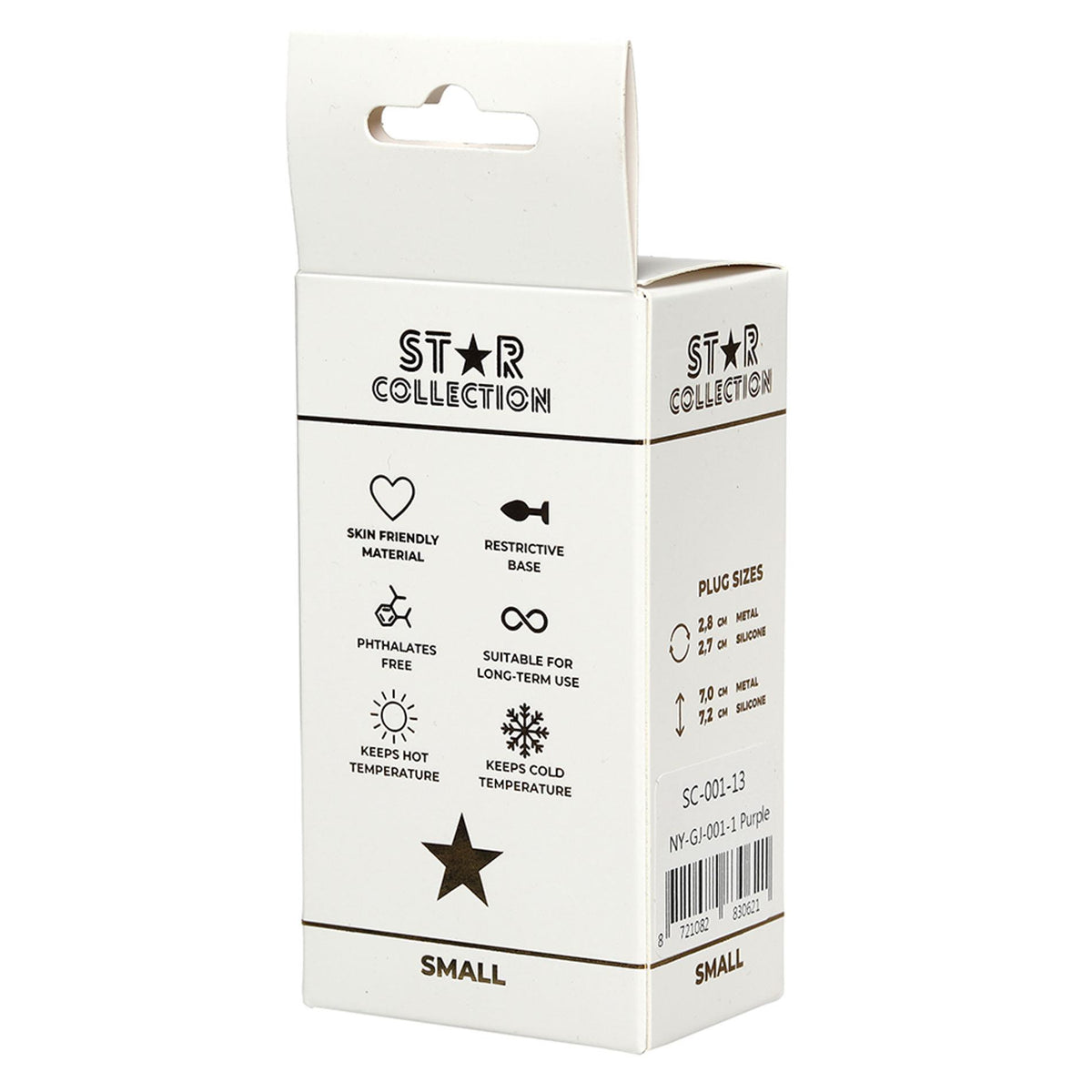 2-Korek Analny Star Collection Fioletowy S z Błękitnym Kamieniem-2