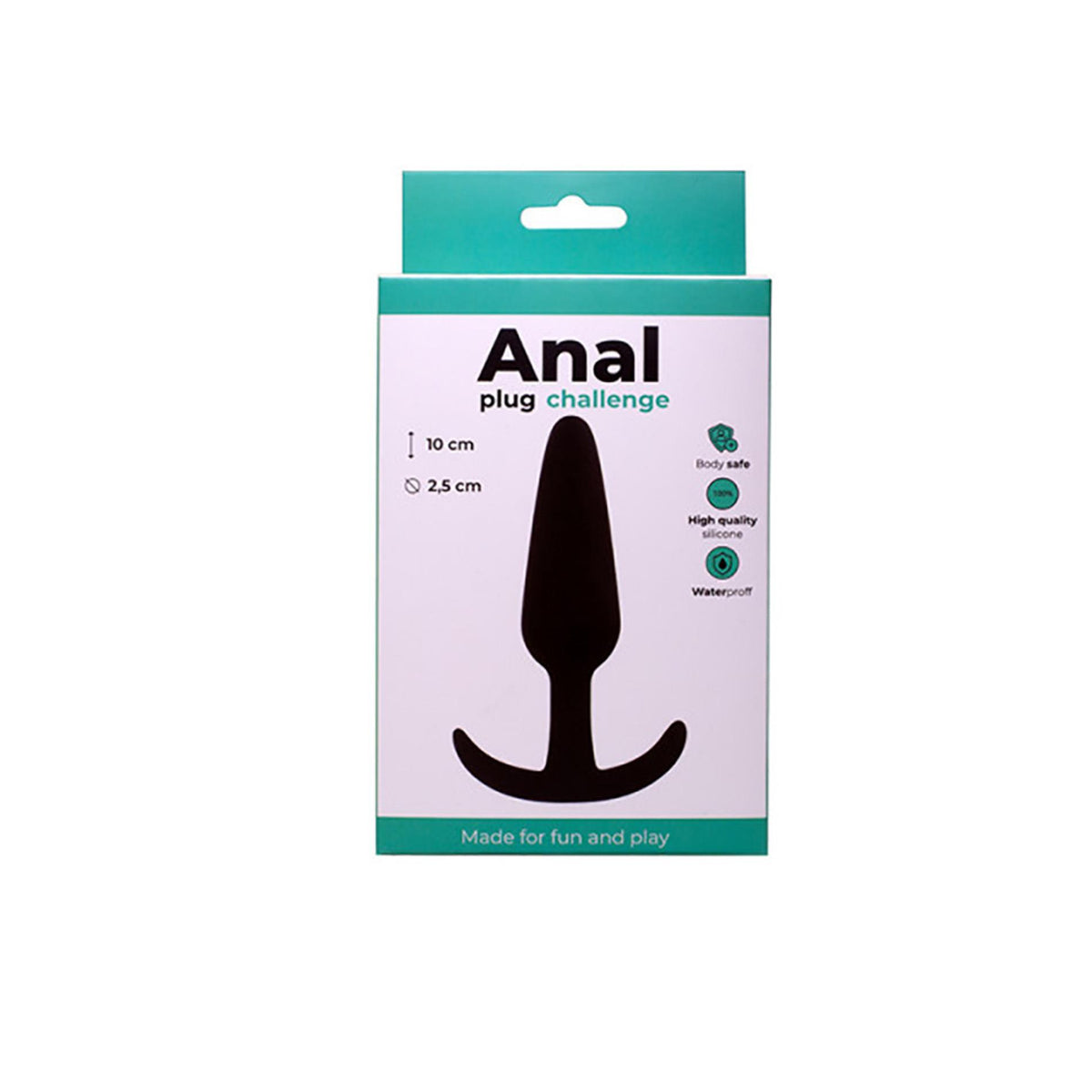 3-Korek analny silikonowy Fantasy czarny średni 10 cm-3