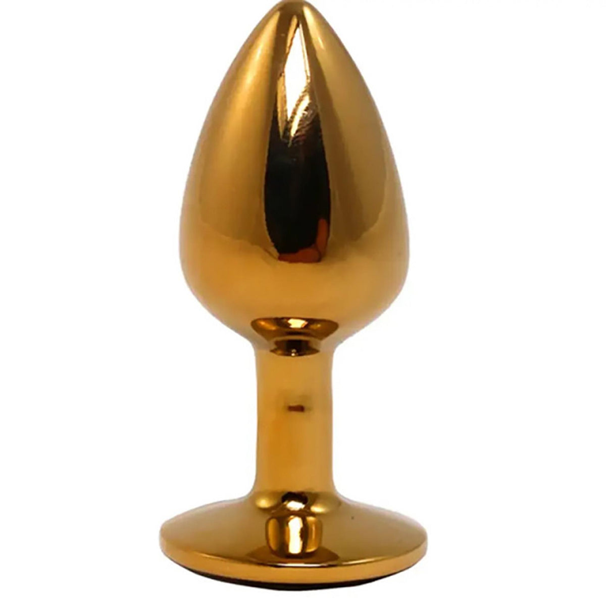 3-Korek analny złoty mały Fantasy z białym diamentem 7cm-3