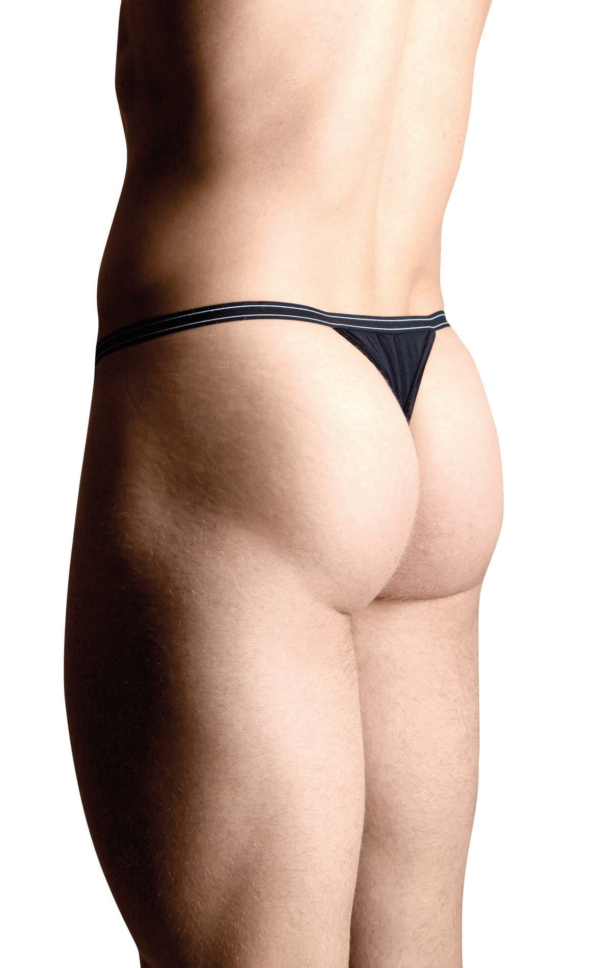2-Męskie stringi z motywem SoftLine Collection 4491 czarny S/L-2