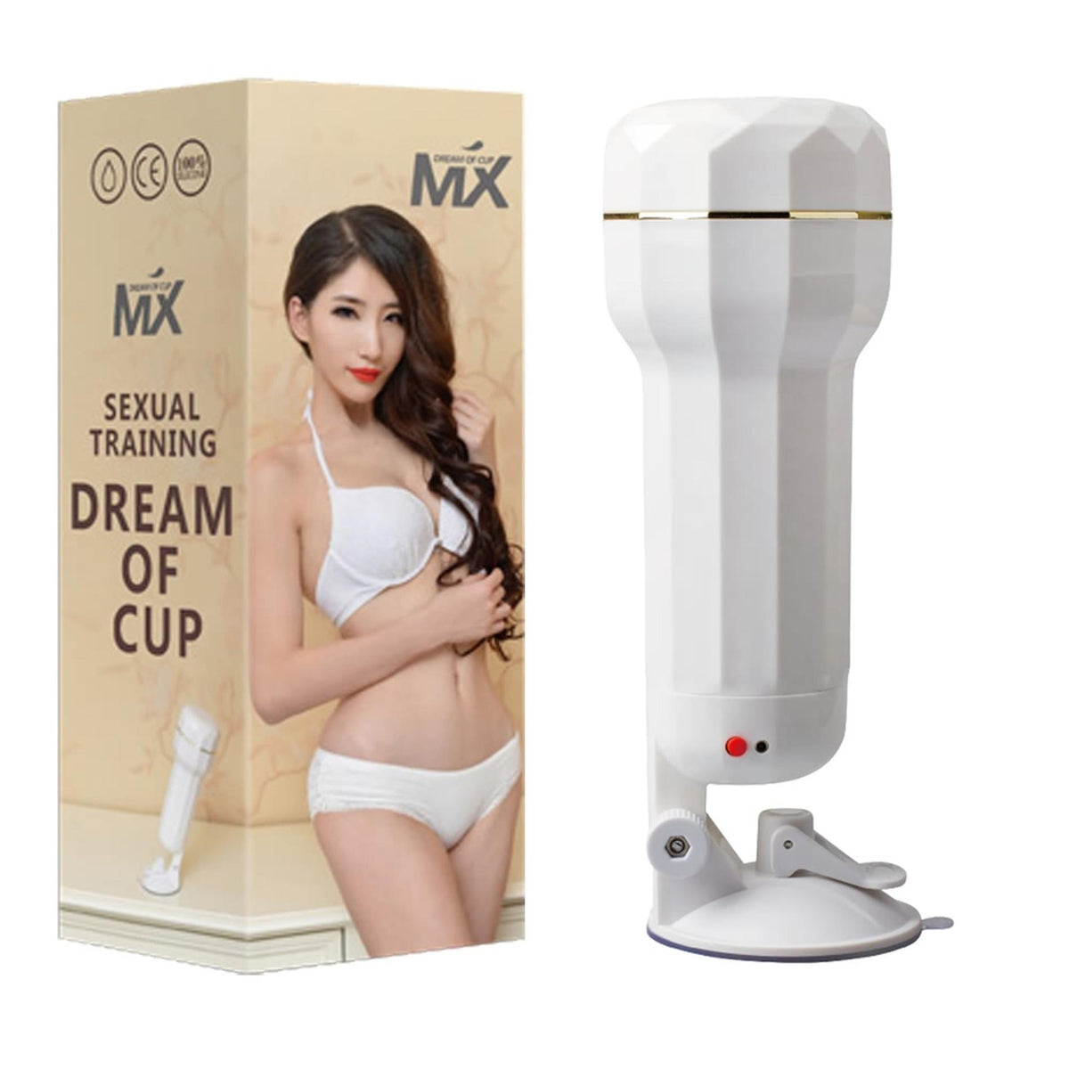 3-Masturbator z wibracją MX Dream Cup biały T Skin-3
