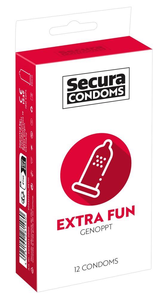 3-Prezerwatywy prążkowane Secura Extra Fun 12 sztuk 18 cm-3