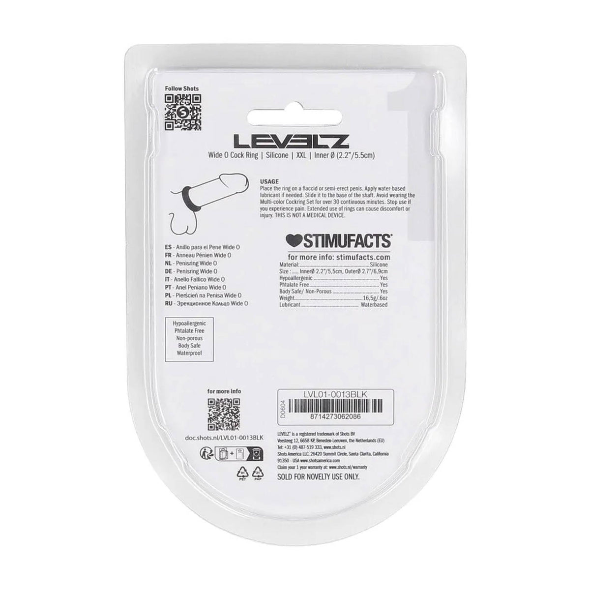 6-Pierścień erekcyjny silikonowy Levelz XXL 55mm czarny-6