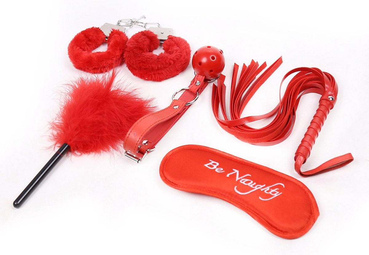 3-Fetish Fever - Bondage Set - 5 pieces - Red-3
