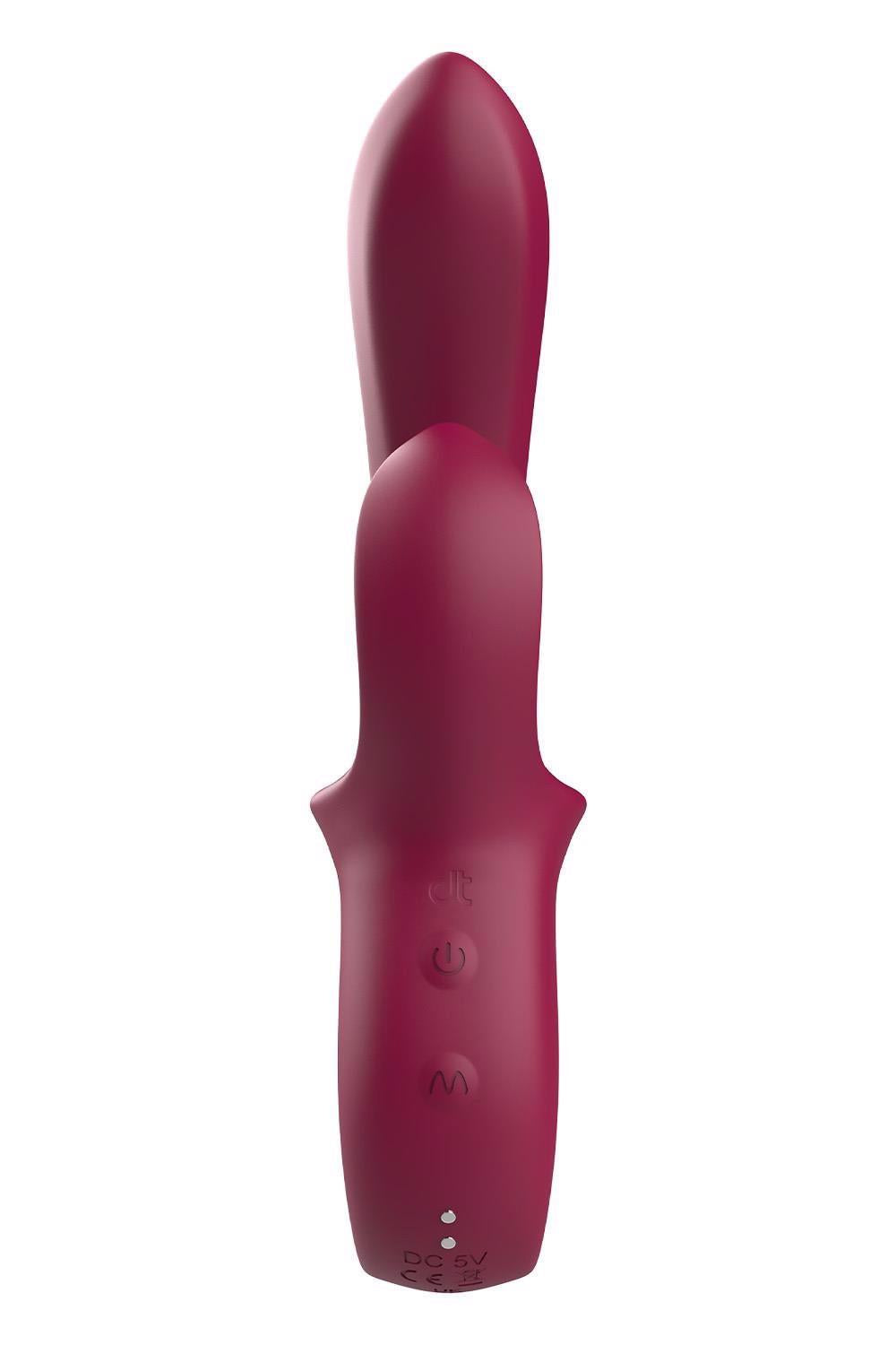 5-Wibrator króliczek Glam Duo Dreamtoys silikonowy USB 22 cm-5
