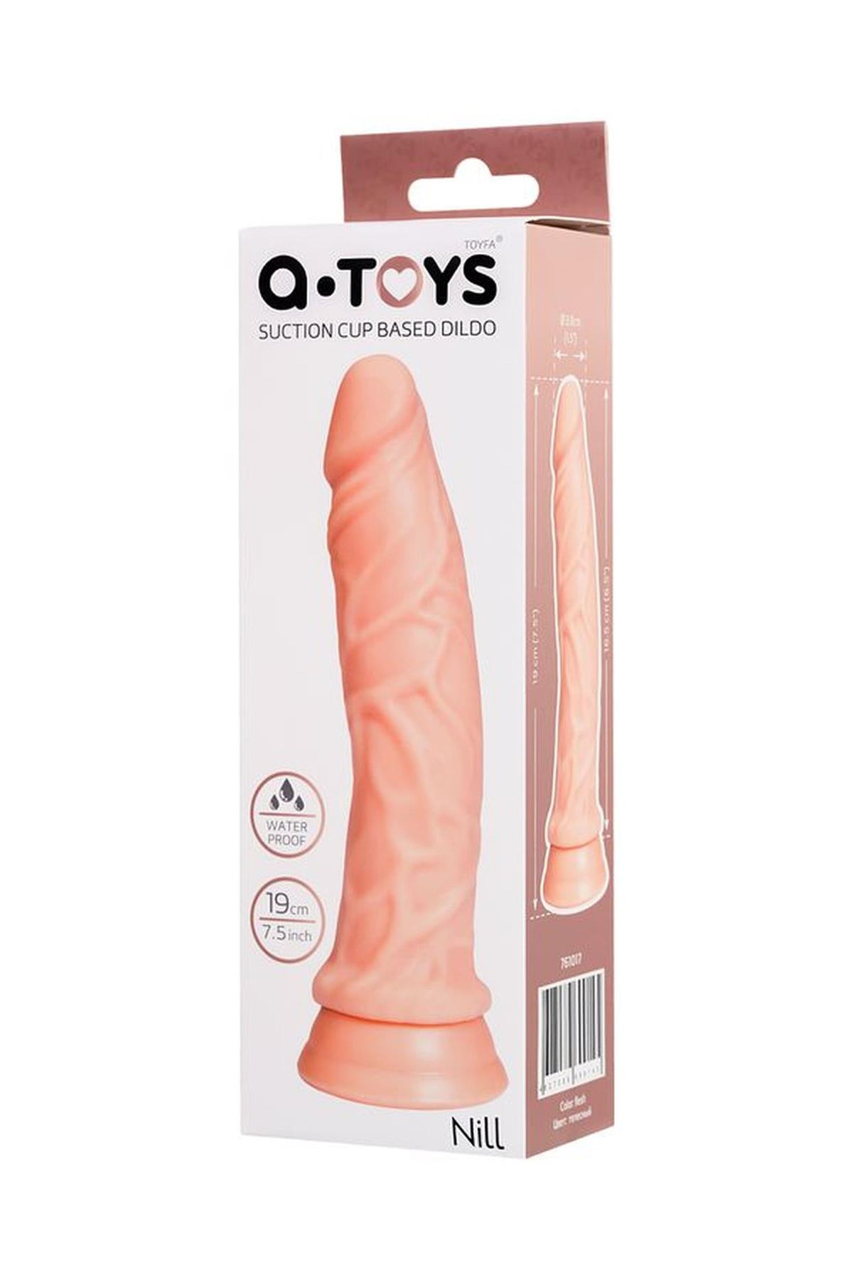4-Dildo realistyczne A Toys Nill TPE cieliste 19 cm-4