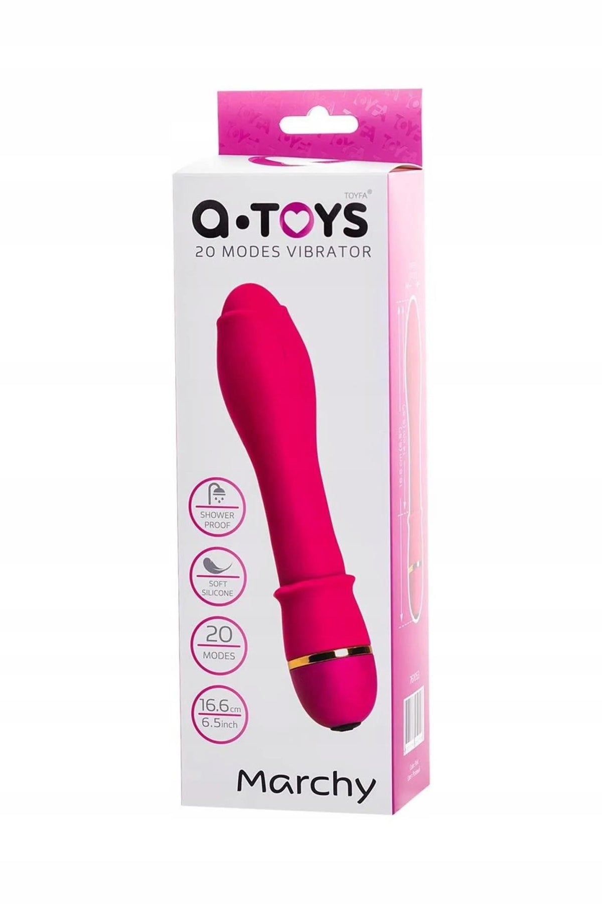 5-Wibrator silikonowy Marchy A Toys różowy 17 cm 20 trybów-5