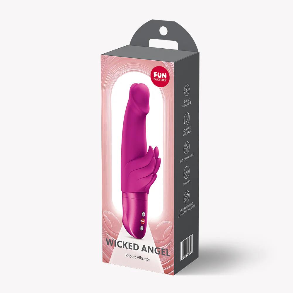 4-Wibrator króliczek Wicked Angel silikonowy różowy 9,5 cm Fun Factory-4
