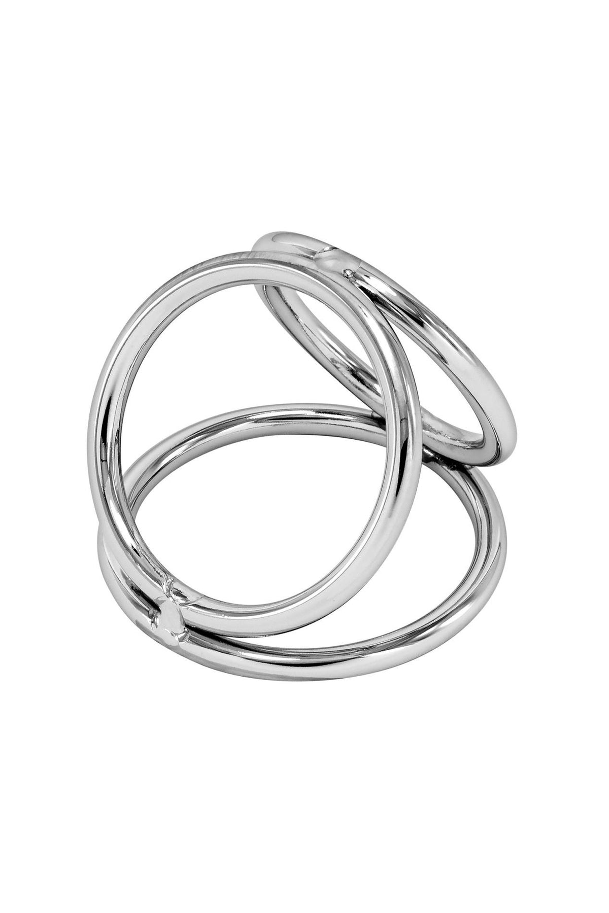 4-Pierścień erekcyjny Triple Ring Locked stal nierdzewna 50 37 45 mm-4