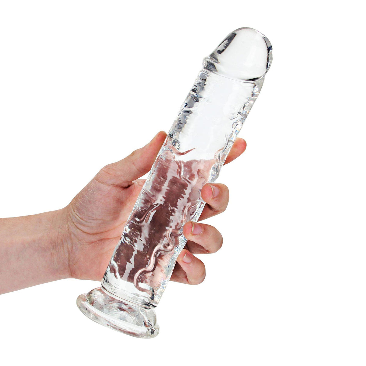 7-Dildo żelowe RealRock przezroczyste z przyssawką 23 cm-7