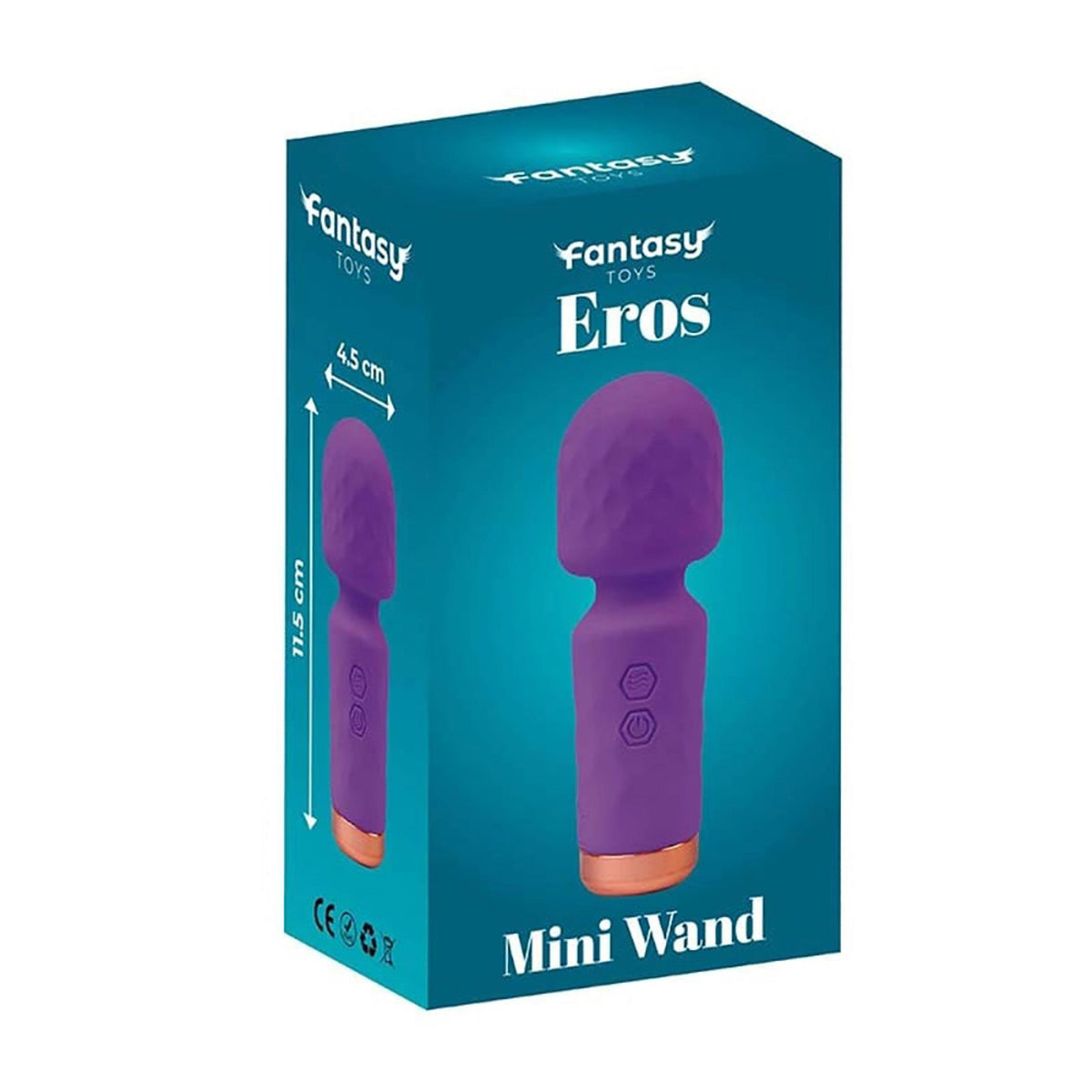 5-Fioletowa silikonowa mini różdżka masażowa Fantasy Eros USB 12 cm-5
