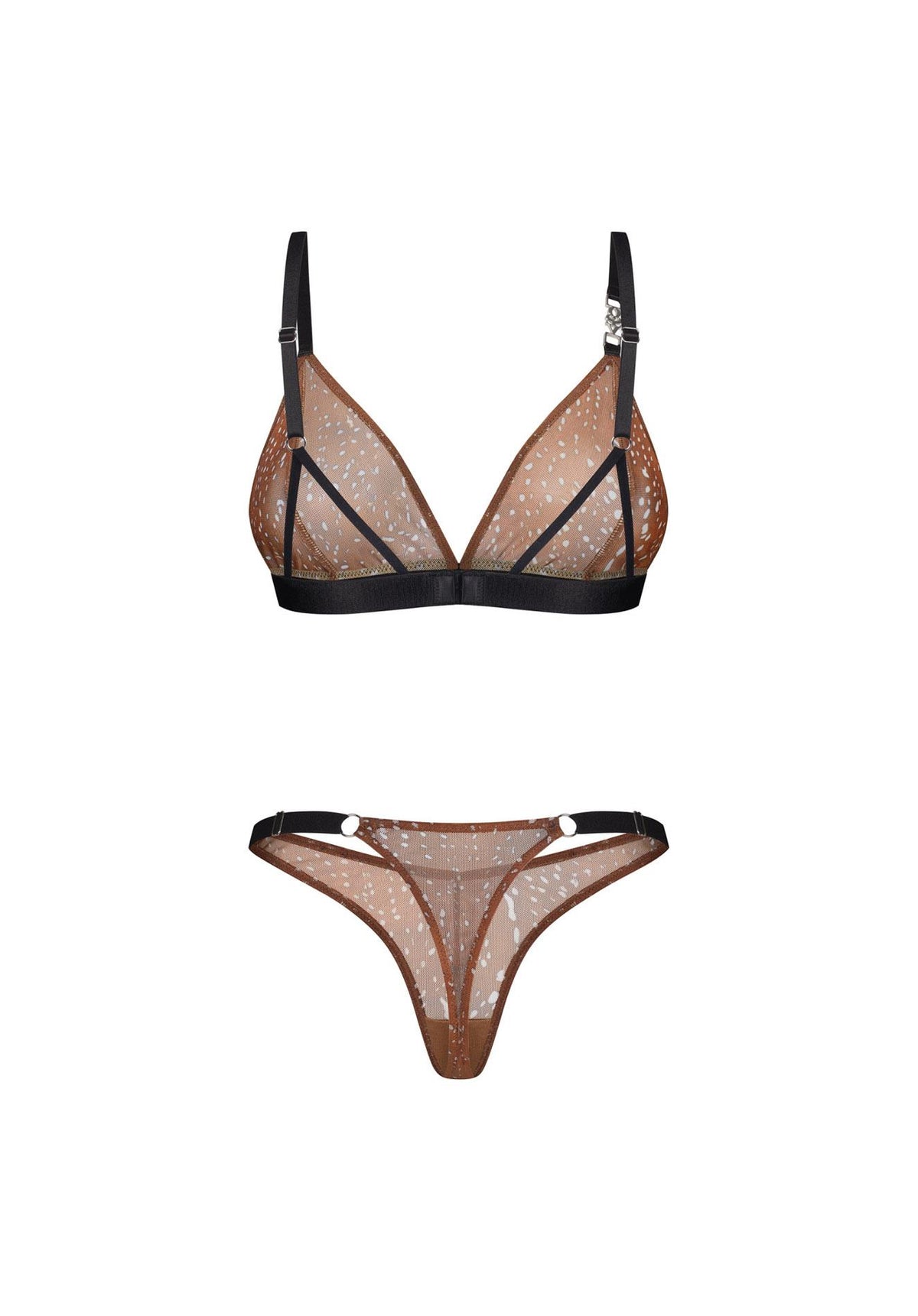 5-Komplet bielizny Vixaria Obsessive siateczka cętkowana L/XL-5