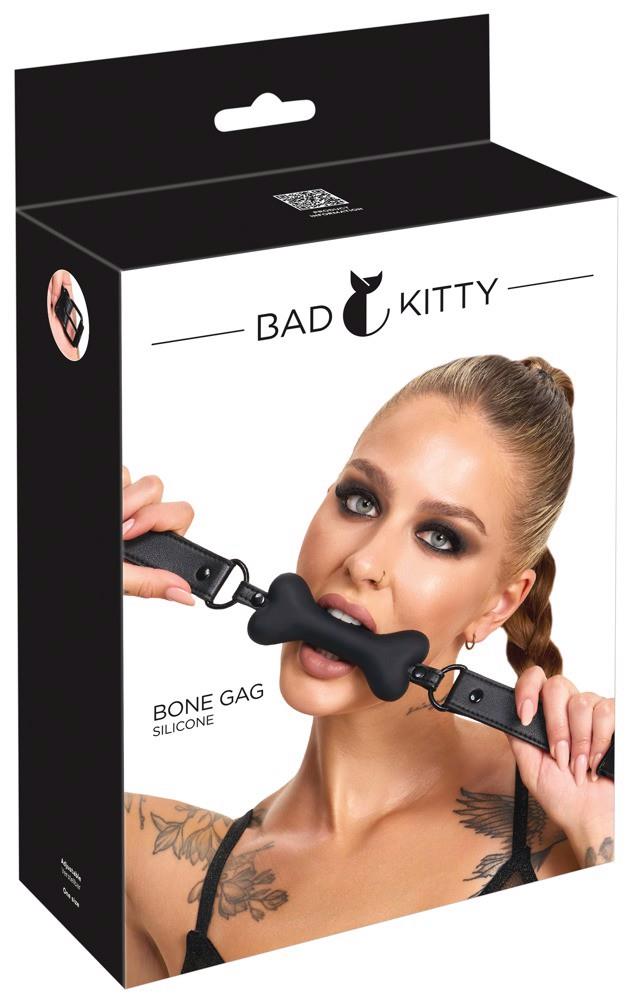 6-Knebel silikonowy Bad Kitty Dog Bone 12 cm-6
