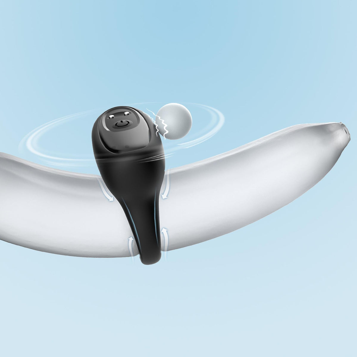 9-Pierścień wibrujący silikonowy B Series Joy czarny USB 9 funkcji-9