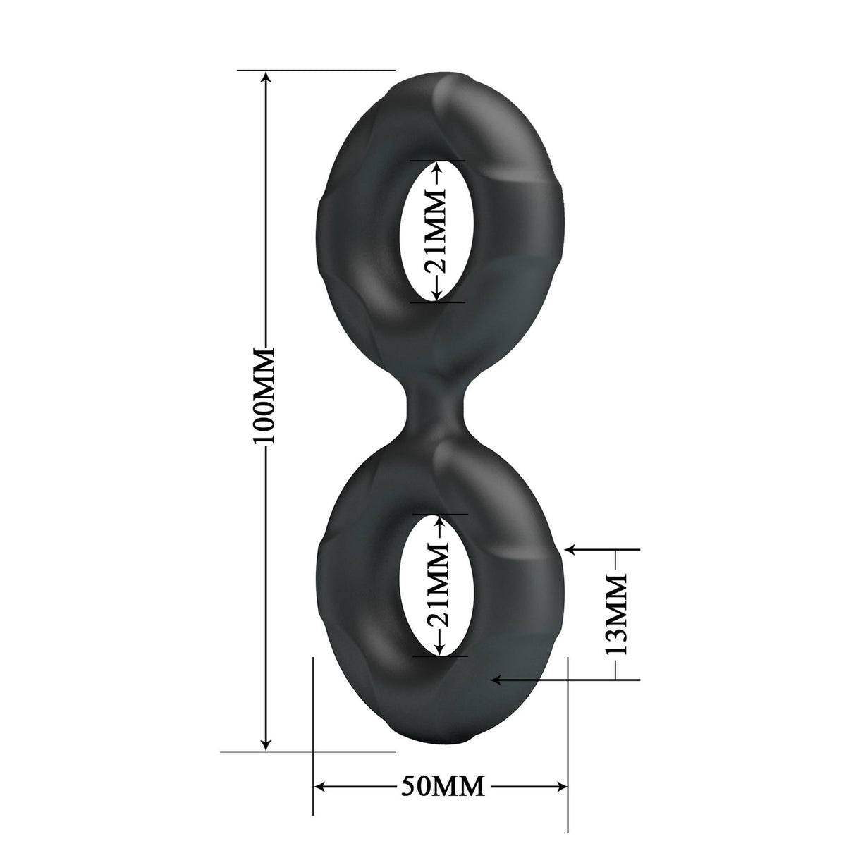 7-Pierścień erekcyjny silikonowy RADWAN Crazy Bull wodoodporny 2 1 cm-7