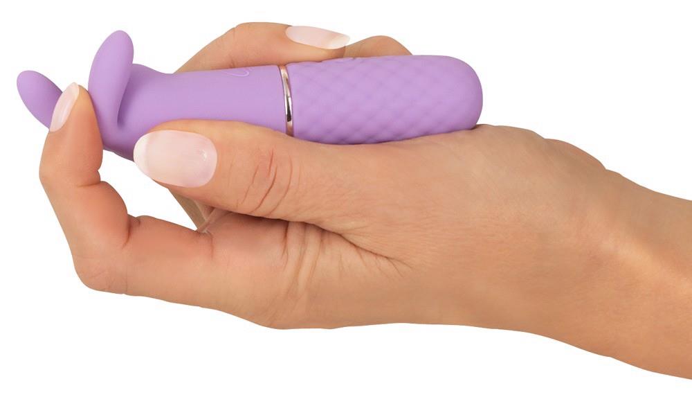 8-Mini wibrator króliczek Cuties fioletowy USB 10,8 cm-8