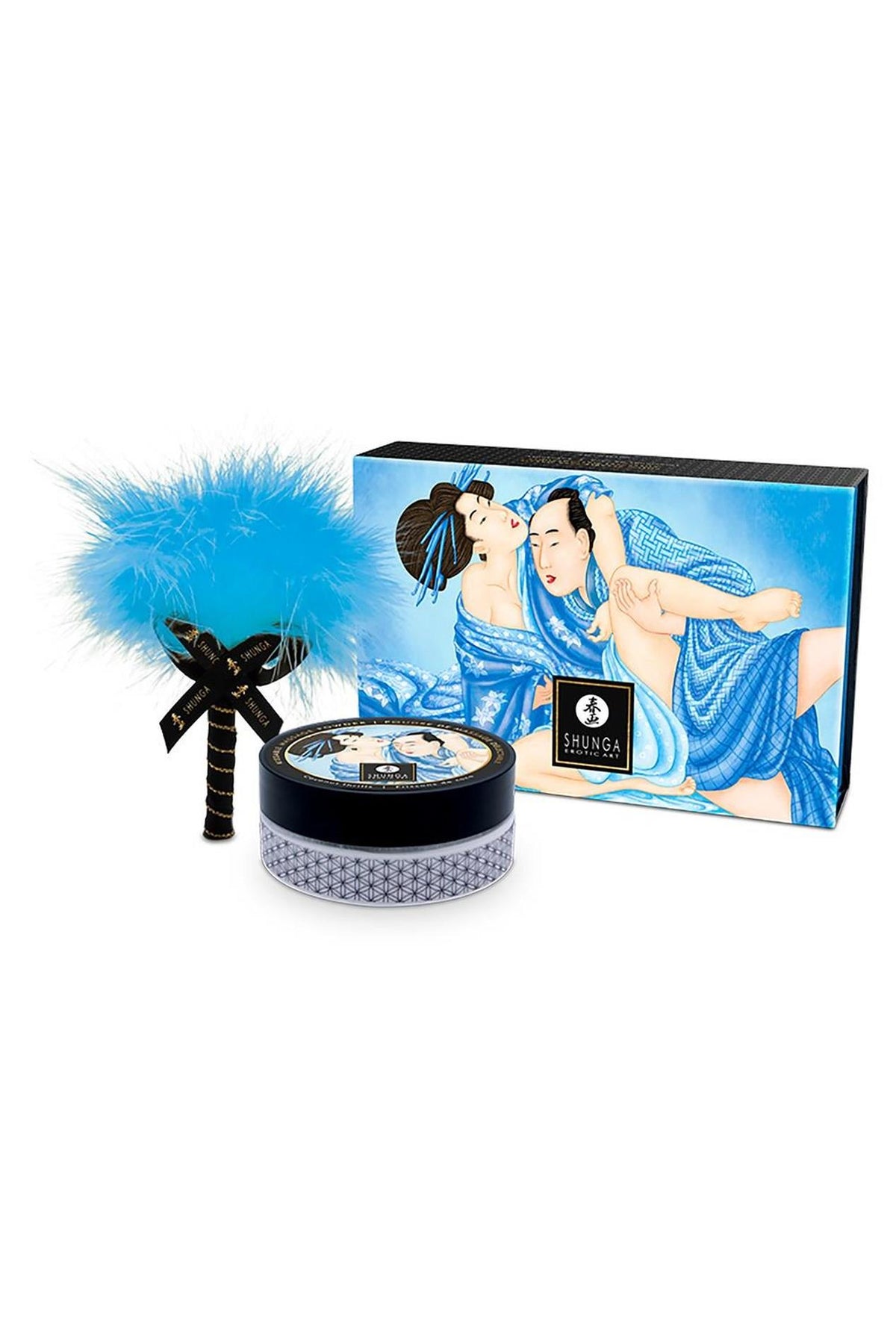 6-Puder kokosowy do masażu Shunga z piórkiem-6