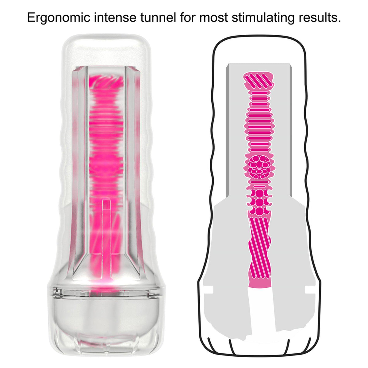 7-8.5'' Lumino Play Masturbator - Pink Glow-7