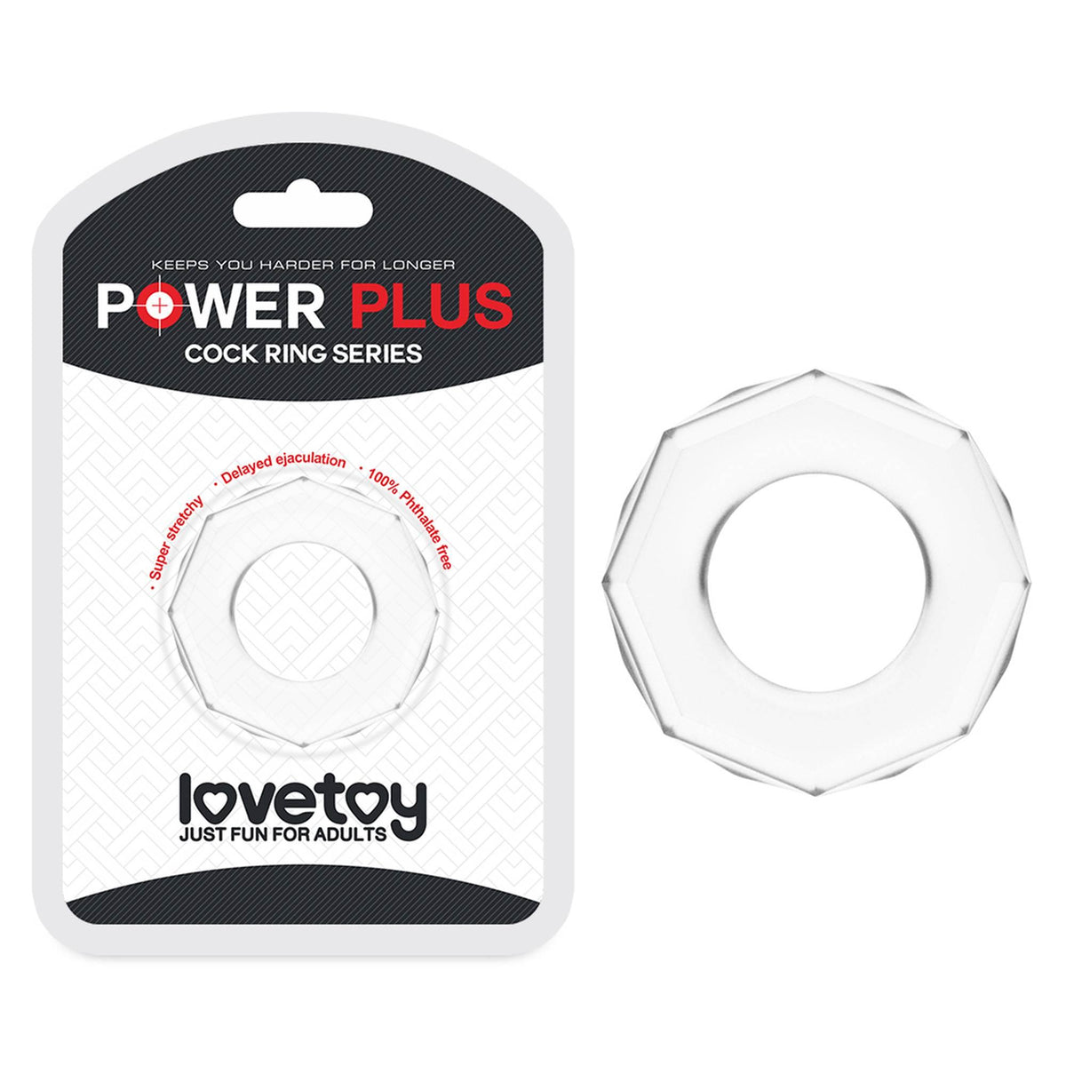 6-POWER PLUS Cockring Clear-6