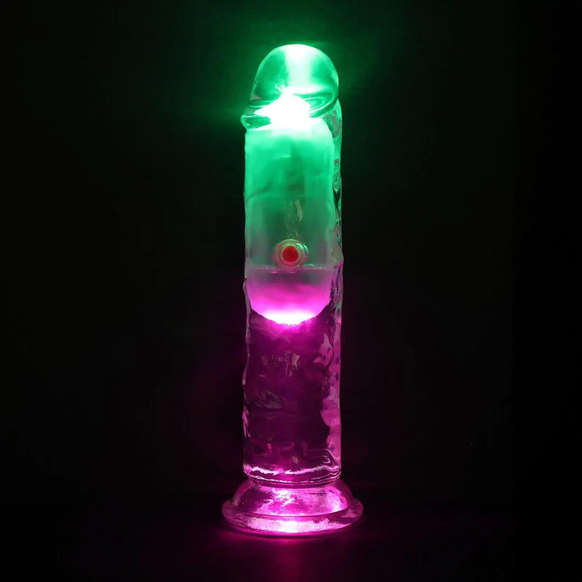 7-Wibrator LED RealRock przezroczysty TPE 16,5 cm-7