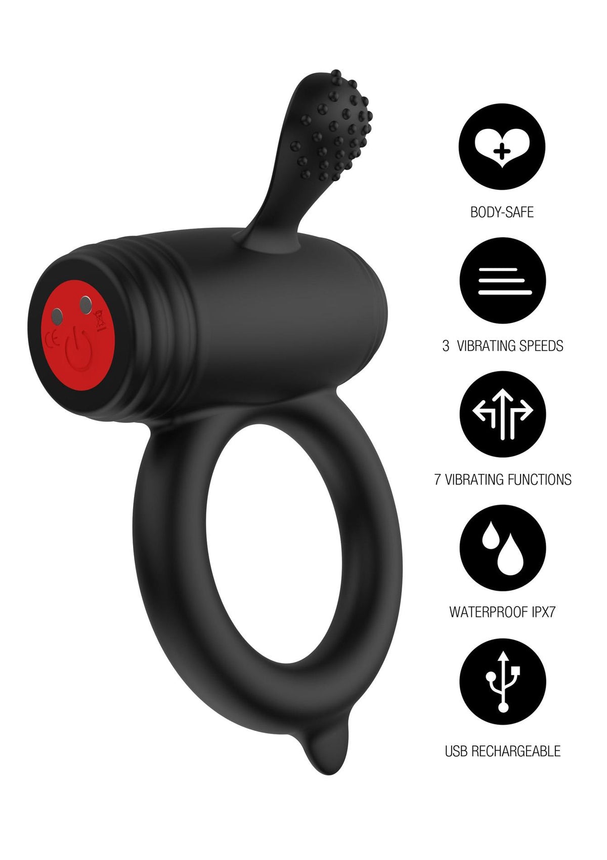 6-Pierścień wibrujący Excellence Power Pro Hidden Desire silikonowy 10 cm-6