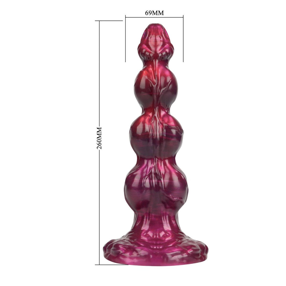 8-Power Monsters Primal Beastlord – 26 cm Rippled Monster Silicone Dildo-8