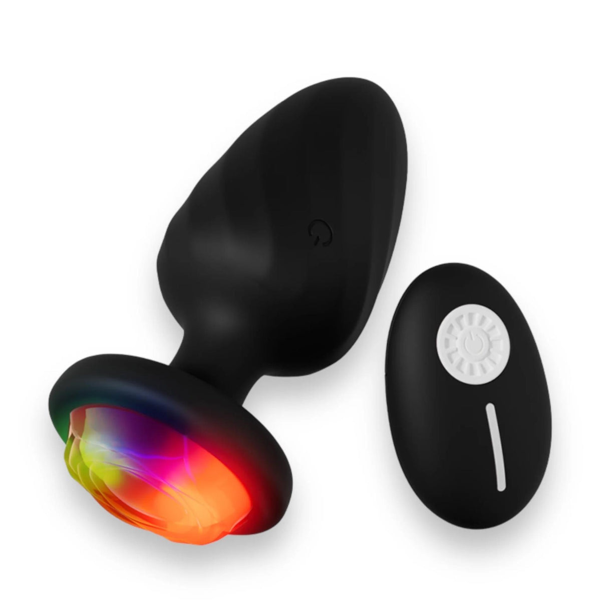 7-Wibrujący korek analny zdalny Power Escorts czarny silikonowy USB 10 cm-7