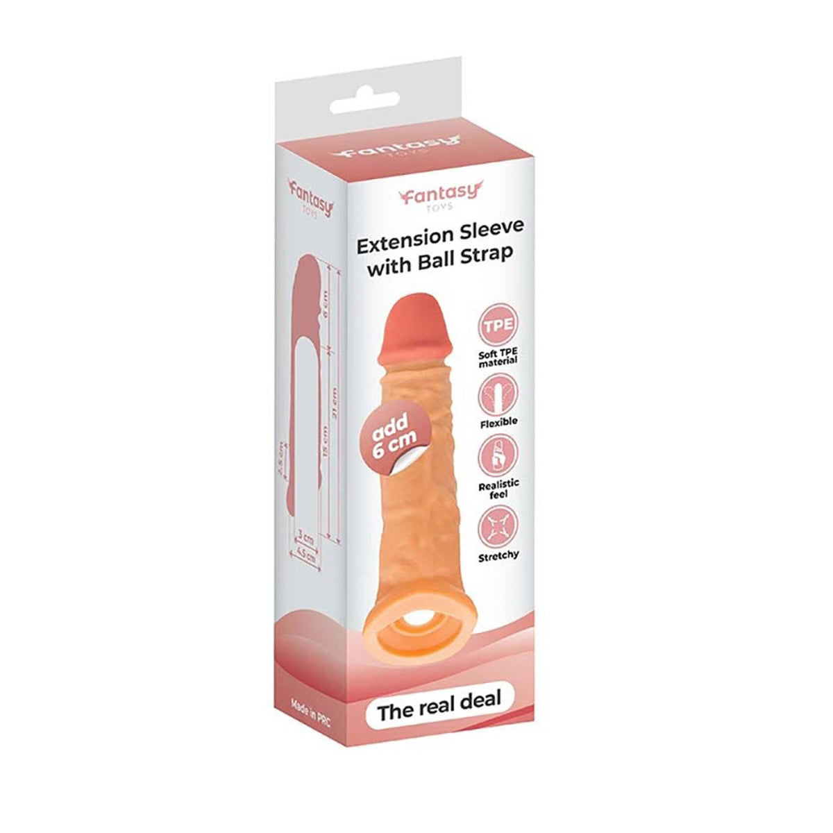 7-Nakładka przedłużająca z paskiem na jądra Fantasy 21 cm-7