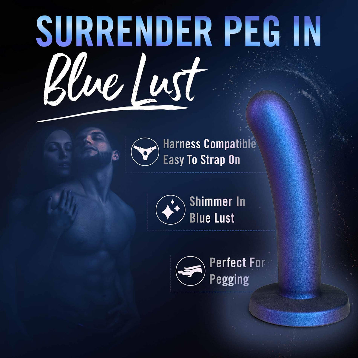 11-Dildo realistyczne Temptasia Surrender niebieskie 14 cm-11