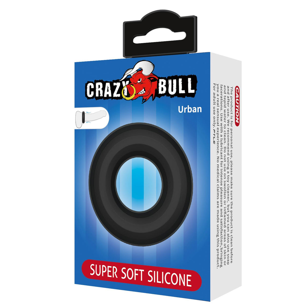 7-Supermiękki silikonowy pierścień erekcyjny Crazy Bull Urban-7