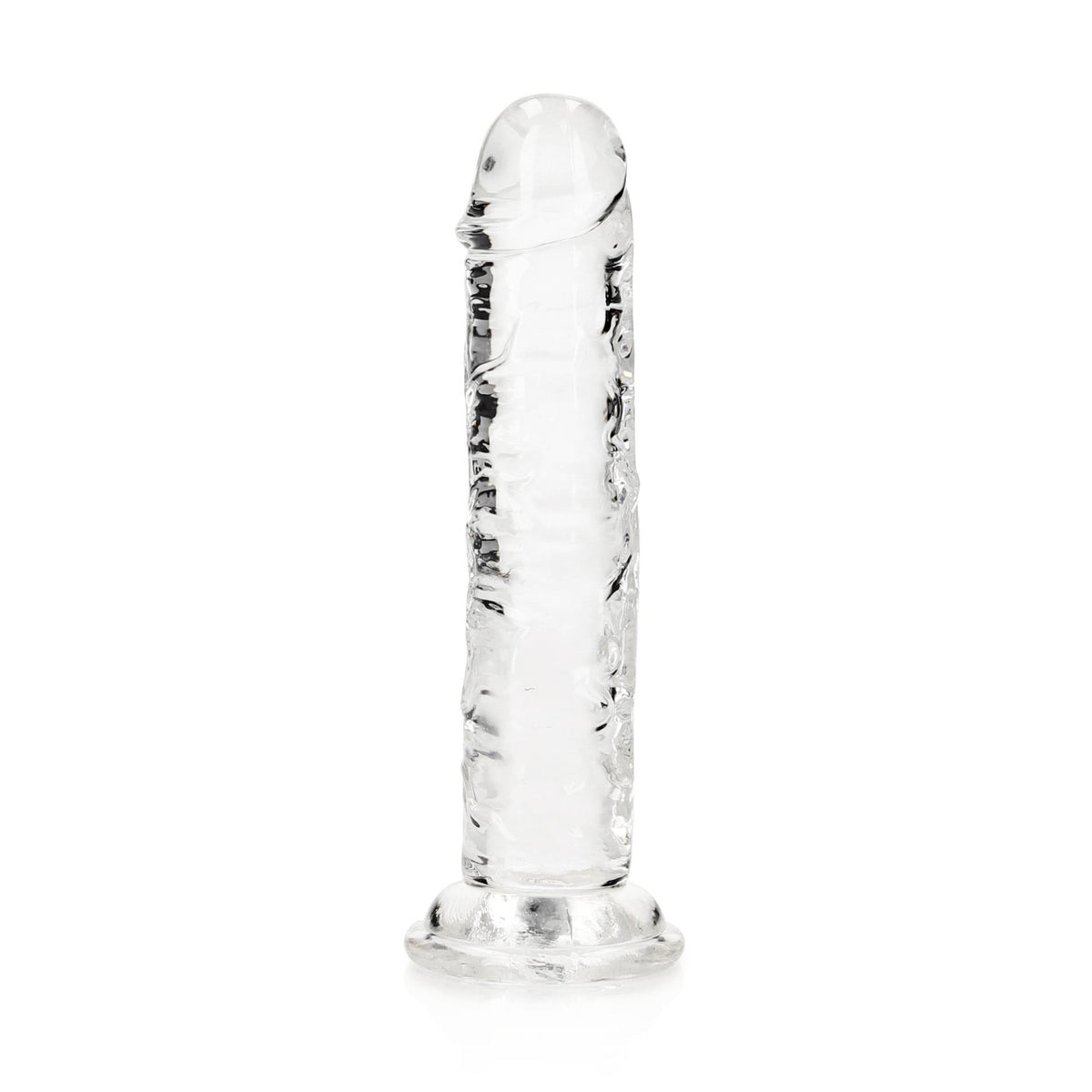 7-Dildo realistyczne RealRock przezroczyste z przyssawką 14 5 cm-7