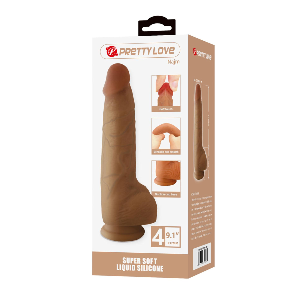 7-Dildo realistyczne super miękkie silikonowe Pretty Love Najm 23 cm-7