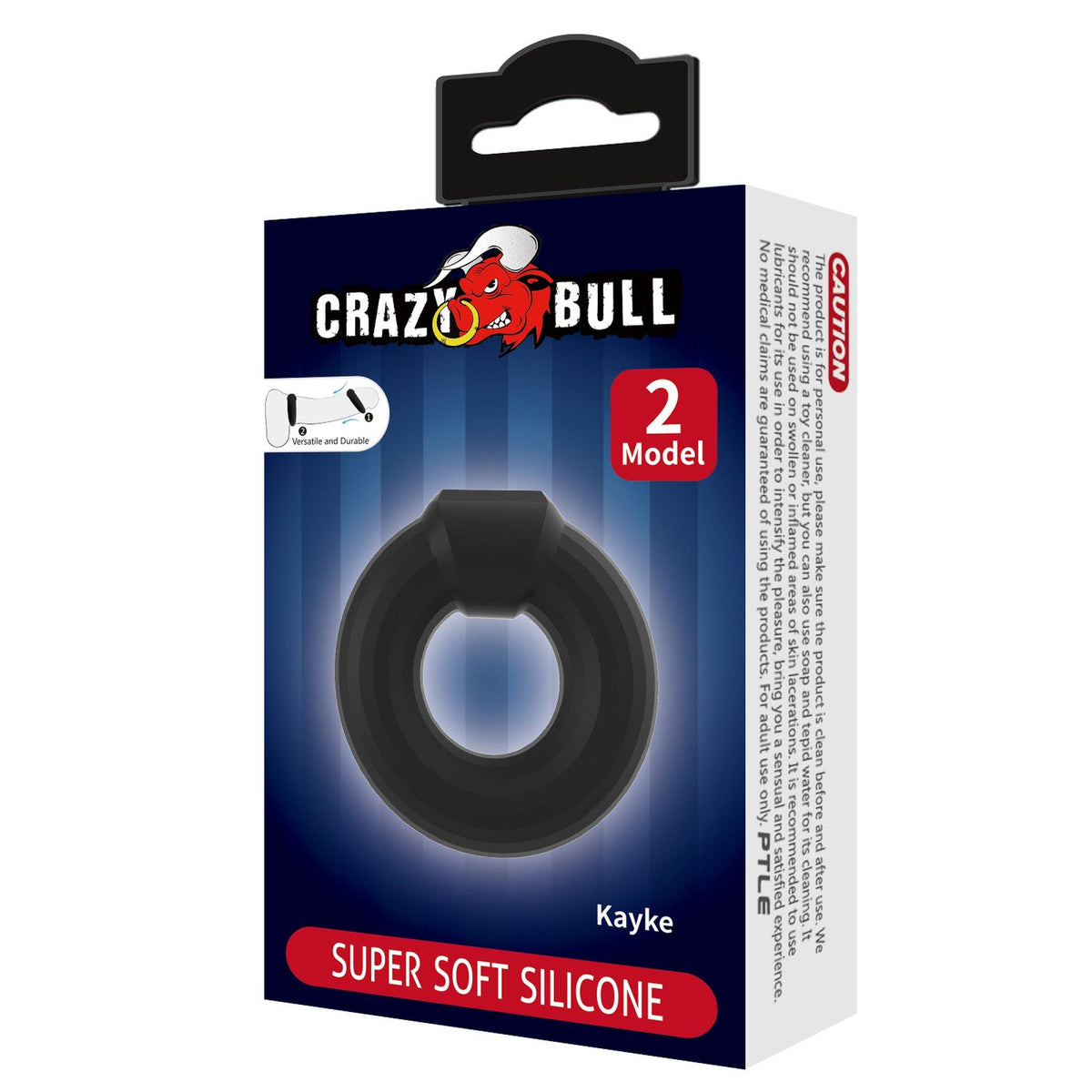 7-Pierścień erekcyjny super miękki silikonowy KAYKE Crazy Bull wodoodporny-7