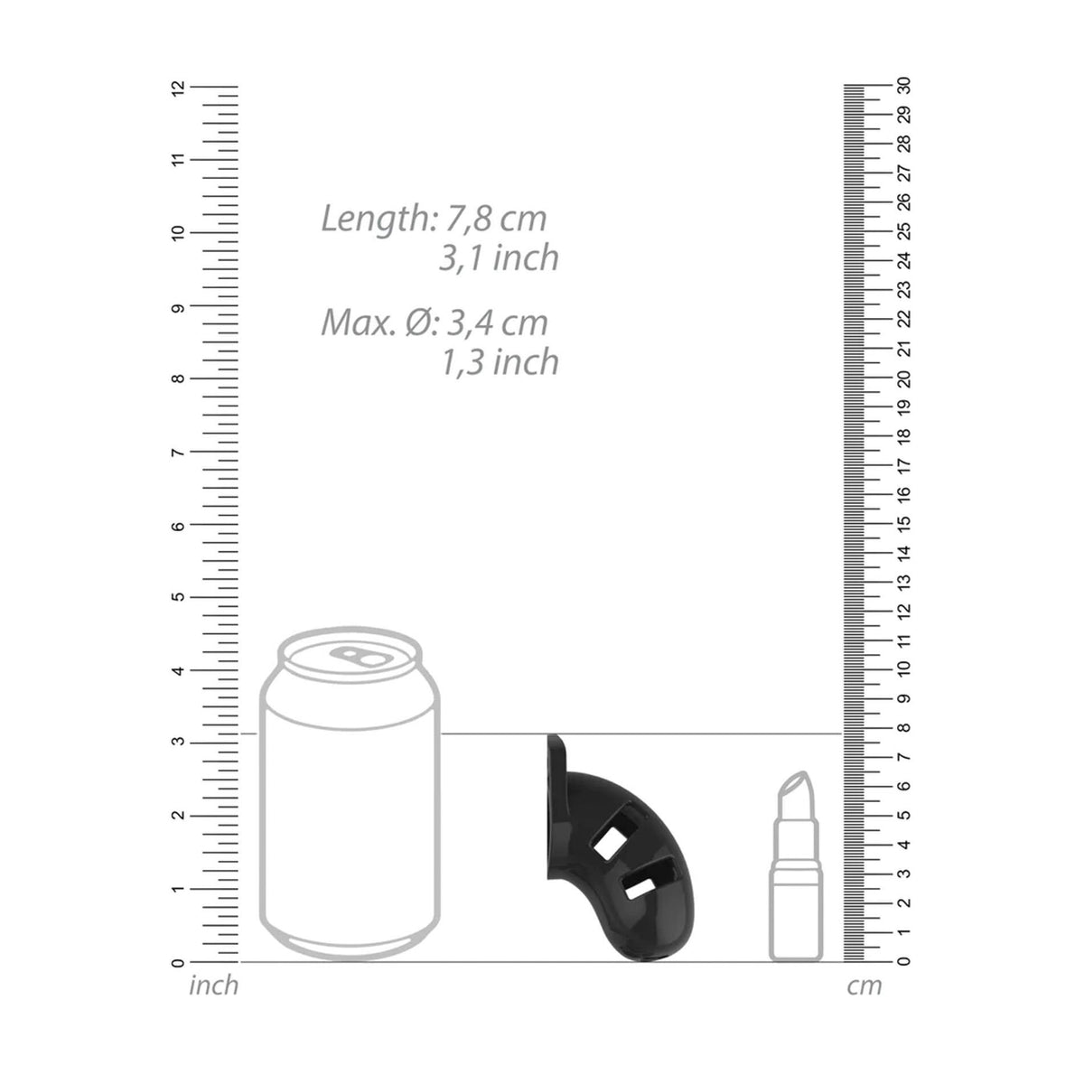 7-Klatka czystości ManCage Model 13 czarna 9 cm-7