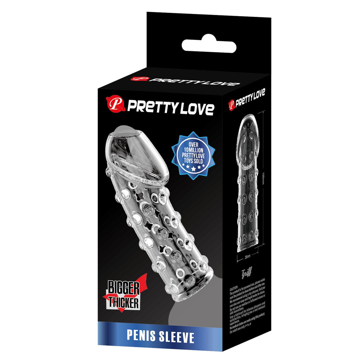 7-PRETTY LOVE Penis Sleeve, TPR, Waterproof-7
