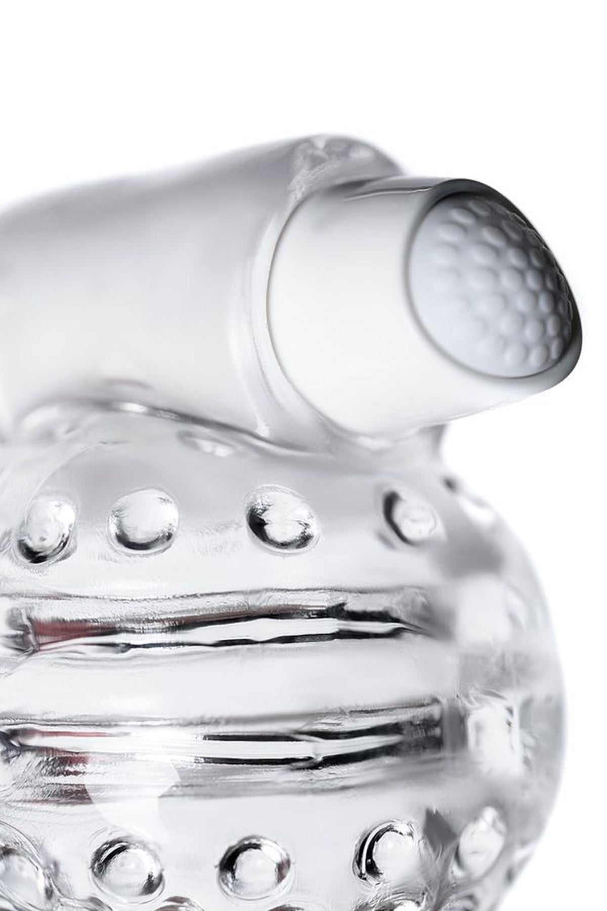 7-Masturbator wibrujący Lingam Shakti transparentny 9 cm-7